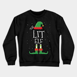 LIT Elf Family Matching Christmas Group Funny Gift Crewneck Sweatshirt